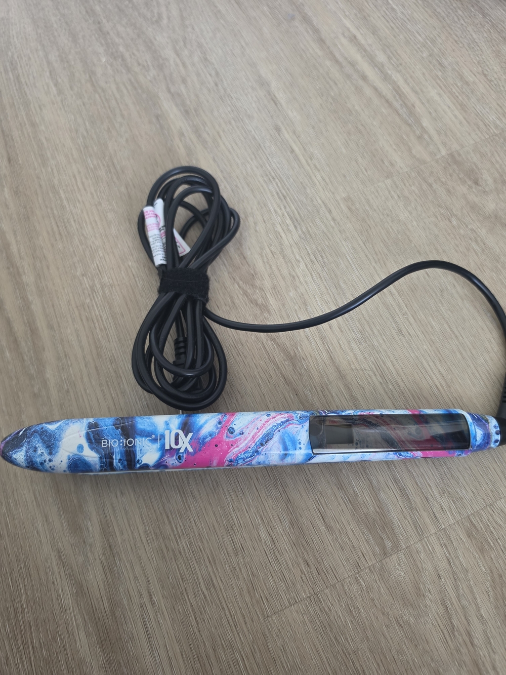 10X Marble Blue Pink Flat Iron Hair Straightener